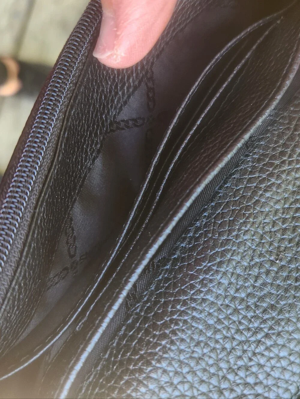 Michael Kors Black Pebbled Leather Crossbody Wallet EUC